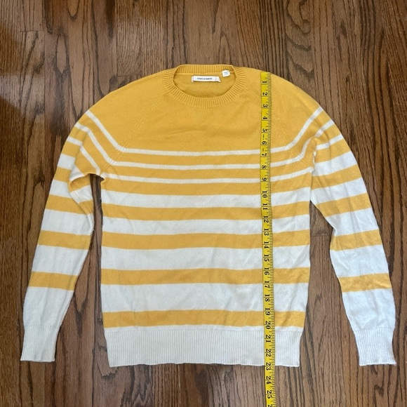 chinti and parker Women Beige And Yellows Stripped Cashmere Sweater Size XS - Picture 4 of 8